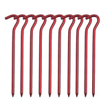 Aluminium Alloy Tent Pegs With Hooks 10pcs