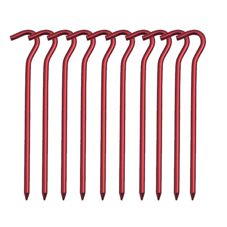 Aluminium Alloy Tent Pegs With Hooks 10pcs