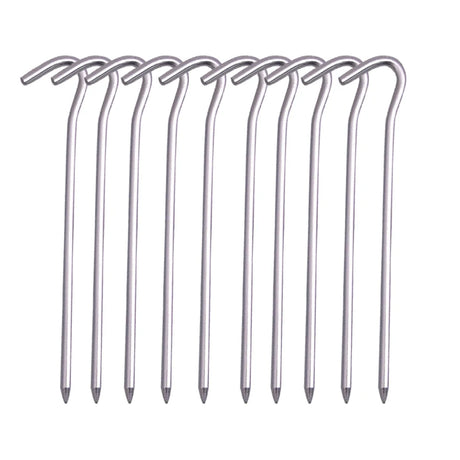 Aluminium Alloy Tent Pegs With Hooks 10pcs