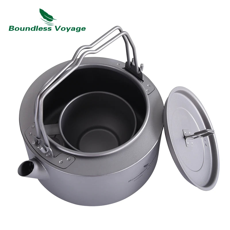 Ultralight Titanium 1L Camping Kettle - Beargoods