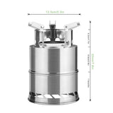 Portable Outdoor Camping Stove Wood Burning Mini Lightweight Stainless Steel  Stove Picnic BBQ Cooker Travel Adventure Tools Beargoods