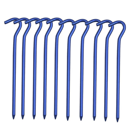 Aluminium Alloy Tent Pegs With Hooks 10pcs