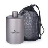 Boundless Voyage 200ml Titanium Pocket Flagon Camping Portable Alcohol Bottle Drink Sports Outdoor Hip Flask Picnic Wine Bottle Beargoods