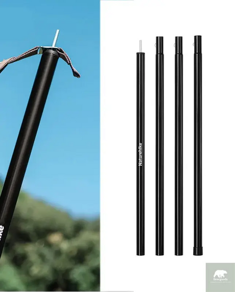 Naturehike Canopy Poles 2pcs High Strength Reinforced Multi-Purpose Support Pole Outdoor Camping Tents Porch General Steel Pipe Beargoods