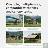 Naturehike Canopy Poles 2pcs High Strength Reinforced Multi-Purpose Support Pole Outdoor Camping Tents Porch General Steel Pipe Beargoods
