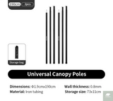 Naturehike Canopy Poles 2pcs High Strength Reinforced Multi-Purpose Support Pole Outdoor Camping Tents Porch General Steel Pipe Beargoods