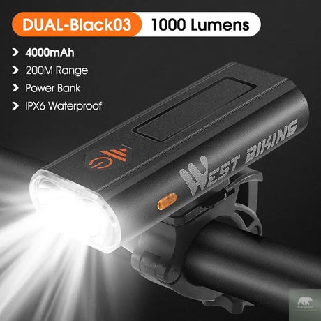 1600 Lumen Dual LED Bike Light Beargoods