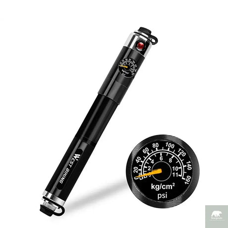 High Pressure Bicycle Pump with Pressure Gauge Beargoods