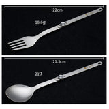 Pure Titanium Cutlery Spoon Fork Folding Outdoor Camping Home Portable Picnic Equipment Backpacking Travel Hiking Tableware Beargoods