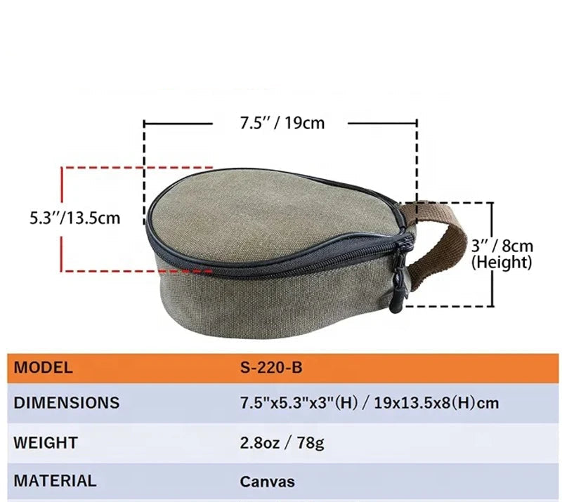 CAMPINGMOON S220-B Canvas Mini Bag 21x15x9cm Outdoor Camping Custom Pear Shape Lunch Food Delivery Food Grade PP Box Beargoods