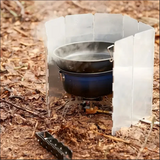 8 Plates / 10 Plates Aluminum Alloy Stove Windscreen, Ultralight Foldable Stove Windshield, Suitable For Outdoor Camping, Picnic Beargoods