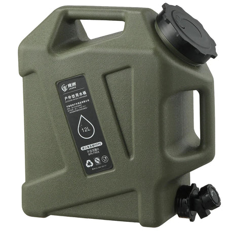 12L Camping Water Container Outdoor Water Bucket Large Capacity Portable Water Bag Detachable Faucet Picnic Drive Water Tank Beargoods