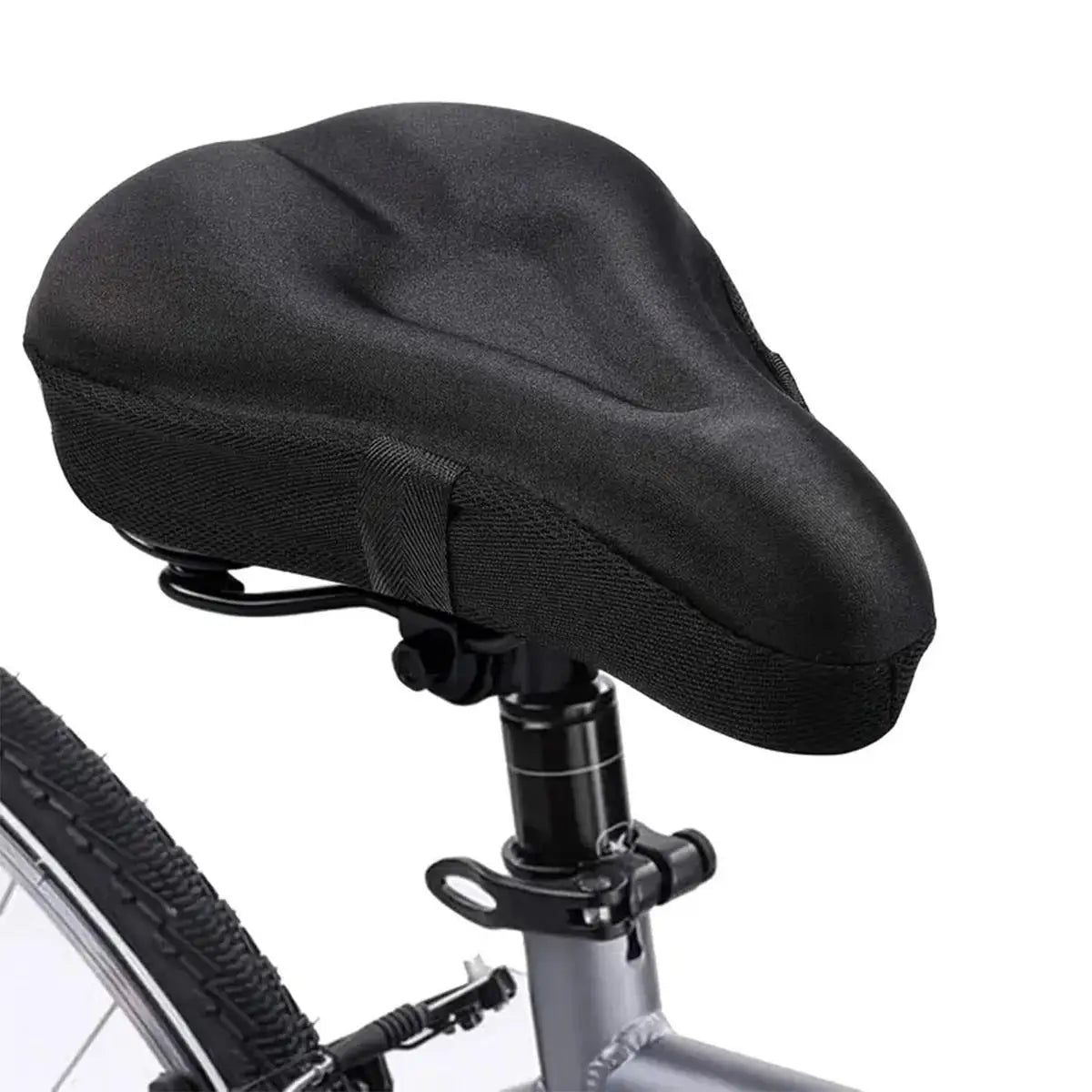 Gel Padded Bike Seat Cushion, Soft Gel Pad Bicycle Saddle Cover for Men & Women, Indoor Outdoor Cycling Comfort Accessory Beargoods
