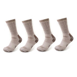 4 Pairs Men Merino Wool Outdoor Hiking Socks Crew Socks Winter Thick Thermal Boot Socks Moisture Breathable Euro Size 42-46 Beargoods