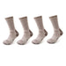 4 Pairs Men Merino Wool Outdoor Hiking Socks Crew Socks Winter Thick Thermal Boot Socks Moisture Breathable Euro Size 42-46 Beargoods