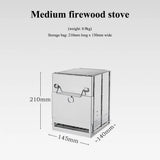 Portable Camping Wood Burning Stove Folding Camp Stove Stainless Steel Campfire Stove for Outdoor Cooking Picnic Hiking BB Beargoods