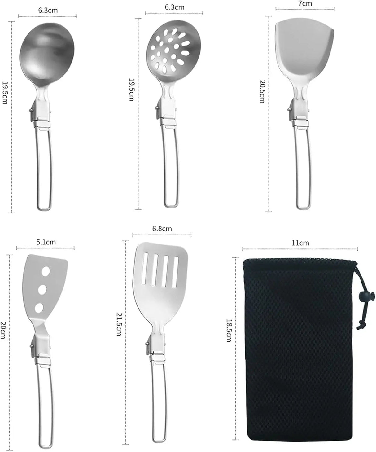 Folding Spatula Spoon Shovel Food Turner Portable 304 StainlessSteel Outdoor Camping BBQ Cooking Tableware Picnic Supplies ﻿ Beargoods