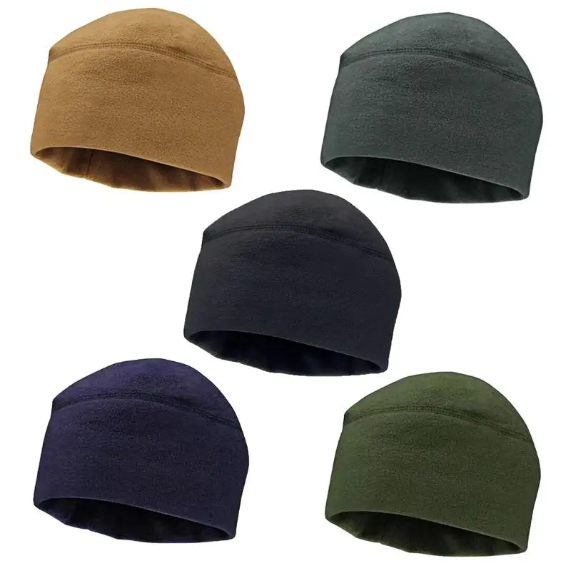Men Beanie Marines Cycling Cap Hiking Winter Solid Color Soft Warm Hat Polar Fleece Thickened Military Army Windproof Outdoor Beargoods