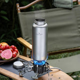 Boundless Voyage Titanium Water Bottle 0.95L Wide Mouth & Leakproof Flask Single Layer Canteen for Backpacking Travel Camp 3018D Beargoods