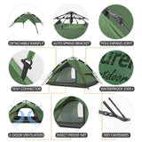 Naturehike One-touch Tent 3-4 Person Travel Family Sun Shelter Portable Automatic Fishing Tent Outdoor Picnic Camping Tent Beargoods