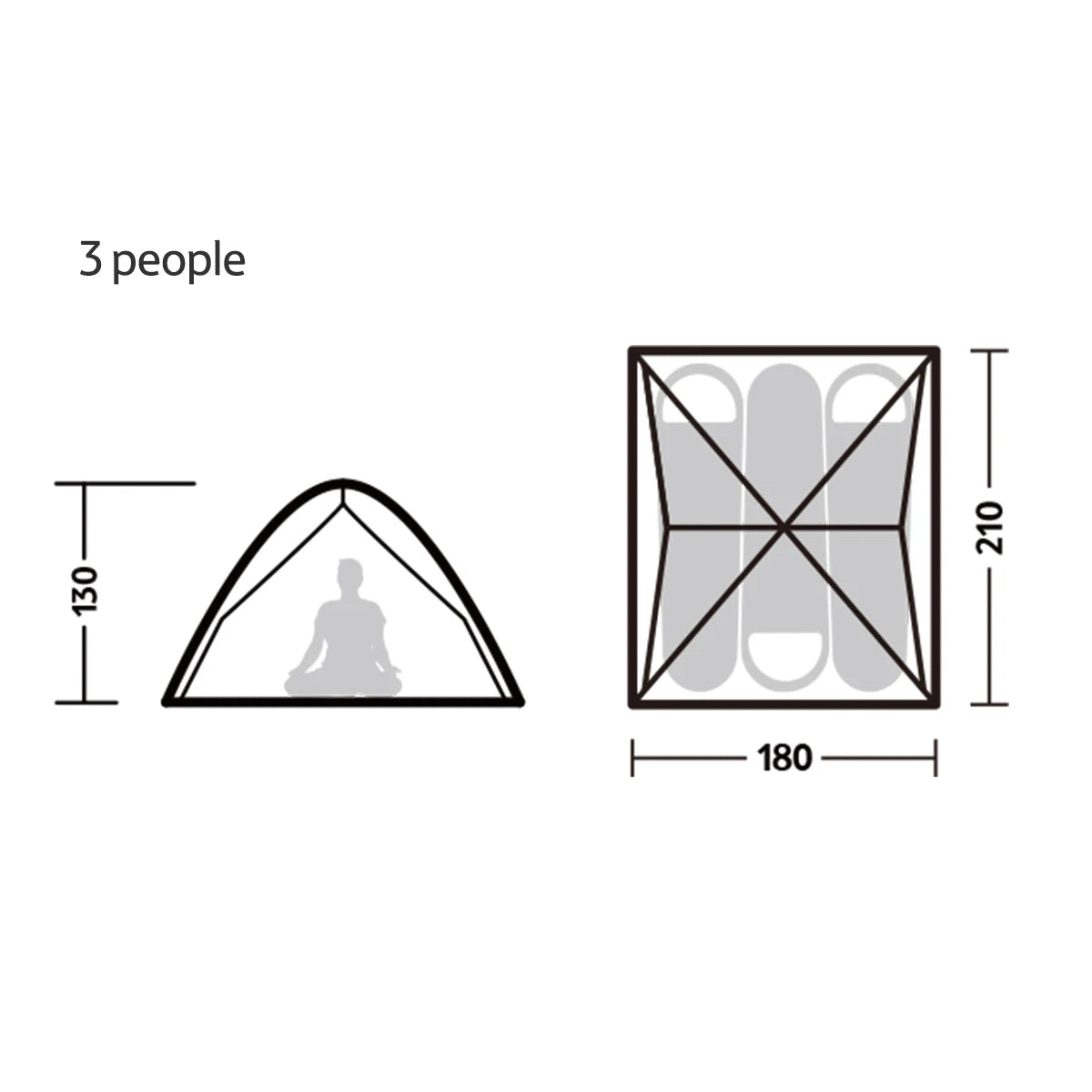 Naturehike One-touch Tent 3-4 Person Travel Family Sun Shelter Portable Automatic Fishing Tent Outdoor Picnic Camping Tent Beargoods
