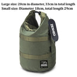 500D Nylon Round Bottom Roll Top Storage Bag Outdoor Camping Cookware Pot Carrier Picnic Lunch Box Organizer Hiking Gear Pouch Beargoods