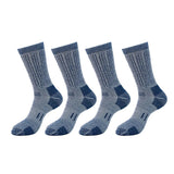 4 Pairs Men Merino Wool Outdoor Hiking Socks Crew Socks Winter Thick Thermal Boot Socks Moisture Breathable Euro Size 42-46 Beargoods