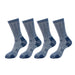 4 Pairs Men Merino Wool Outdoor Hiking Socks Crew Socks Winter Thick Thermal Boot Socks Moisture Breathable Euro Size 42-46 Beargoods