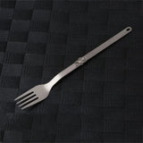 Pure Titanium Cutlery Spoon Fork Folding Outdoor Camping Home Portable Picnic Equipment Backpacking Travel Hiking Tableware Beargoods