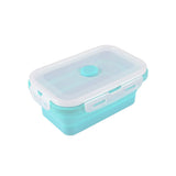 1 PCS Silicone Folding Lunch Box Food Grade Square Portable Microwave Oven Lunch Box Outdoor Travel Picnic Preservation Box Beargoods