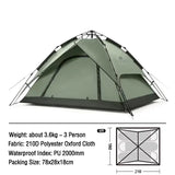 Naturehike One-touch Tent 3-4 Person Travel Family Sun Shelter Portable Automatic Fishing Tent Outdoor Picnic Camping Tent Beargoods