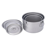 Boundless Voyage Titanium Pot Camping Cookware Hanging Soup Pot with Lid Outdoor Cooking Kit Lightweight Kitchen Ware Tableware Beargoods