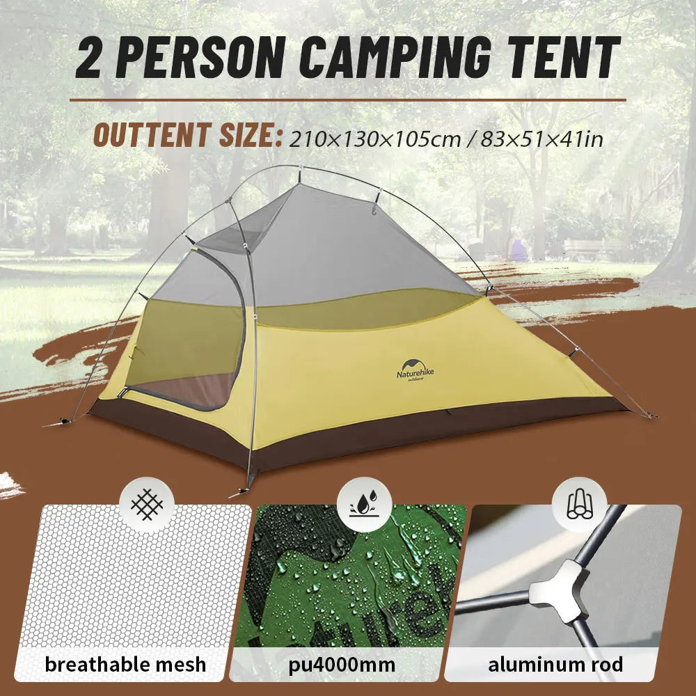 Naturehike Cloud Up 1 2 3 Person Camping Tent Ultralight Waterproof Trekking Tents Hiking Backpacking Shelter Tent Travel Tent Beargoods