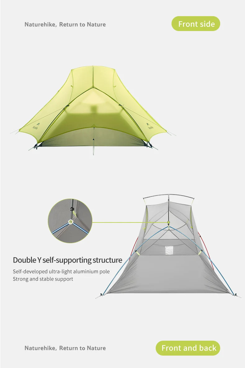 Naturehike Star River EXT Hiking Tent 2 People Ultralight Waterproof Tents Outdoor Camping Portable Lightweight Sun Shelter Beargoods