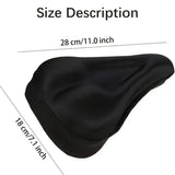 Gel Padded Bike Seat Cushion, Soft Gel Pad Bicycle Saddle Cover for Men & Women, Indoor Outdoor Cycling Comfort Accessory Beargoods