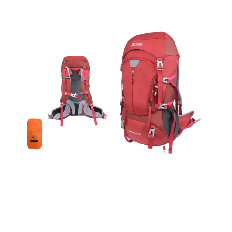 50L Hiking Backpack, Water-Resistant Nylon Bag, Large-Capacity Dual-Shoulder Bag for Trekking, Sports, and Functional Outdoor Beargoods