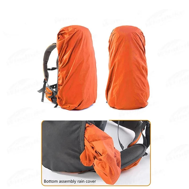 70L Backpack With Aluminium Alloy Frame Waterproof Cover Beargoods