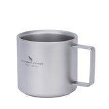 Boundless Voyage Titanium Double Wall Coffee Cup 220ML Camping Mug Mini Outdoor Tableware Ti3052D Beargoods