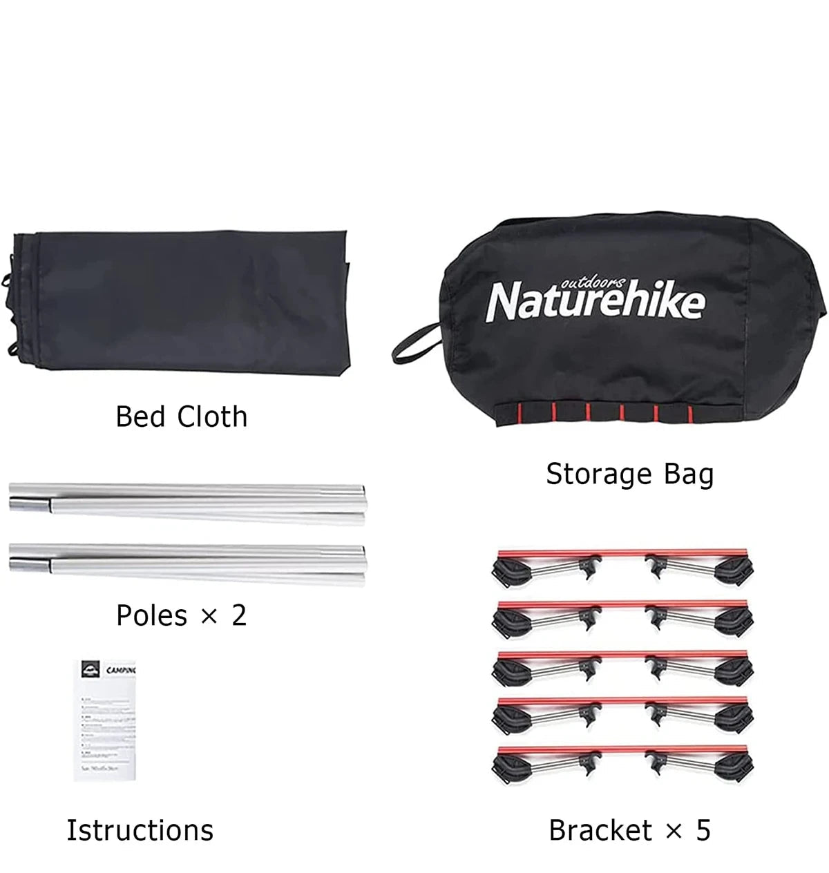 Naturehike XJC05 Camping Folding Bed Ultra Light Supplies Camping Bed Folding Cot Outdoor Hiking Supplies Bed Portable NH20JJ001 Beargoods