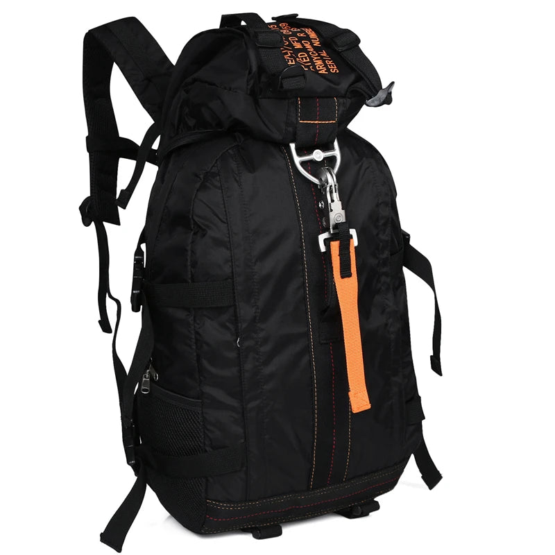 Nylon Waterproof Backpack Climbing Travel Bags Lightweight Hiking Backpacks Outdoor Sport School Bag for Men Women Black Beargoods