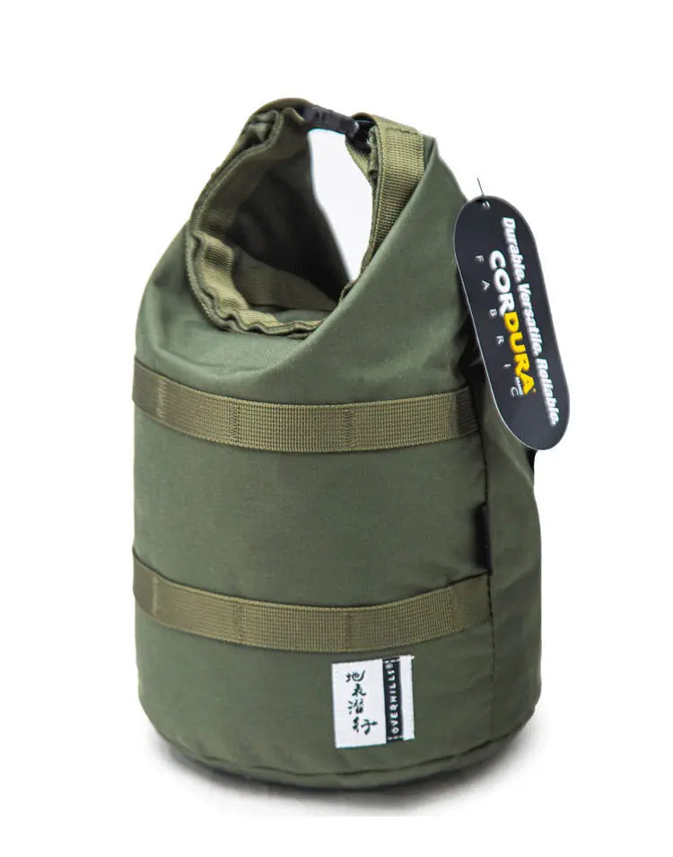 500D Nylon Round Bottom Roll Top Storage Bag Outdoor Camping Cookware Pot Carrier Picnic Lunch Box Organizer Hiking Gear Pouch Beargoods