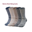 4 Pairs Men Merino Wool Outdoor Hiking Socks Crew Socks Winter Thick Thermal Boot Socks Moisture Breathable Euro Size 42-46 Beargoods