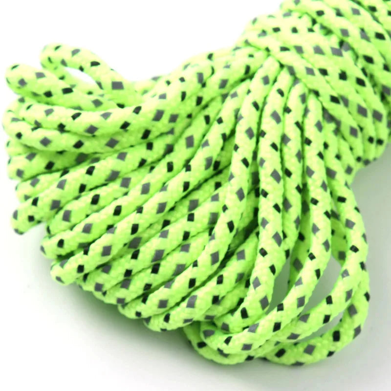 5M/10M/20M/50M Reflective Tent Rope Guylines Nylon Tent Line Cord Rescue Umbrella Paracord Rope Camping Hiking Tent Accessories Beargoods