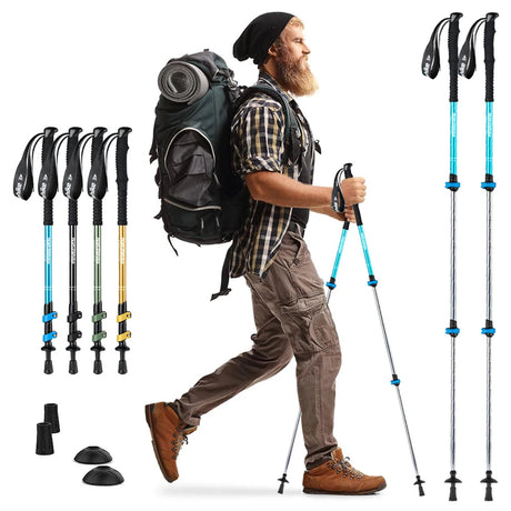 Naturehike Hiking Poles Three Sections Of Aluminum Pole For Mountaineering Hiking Skiing Travel Poles Climbing Trekking Pole Beargoods