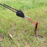 4mm Camping Tent Tie Down Rope Tightener Fastening Pulley Ratchet Hangers Awning Rope Hook Canopy Buckle Rope Tightening Tool Beargoods