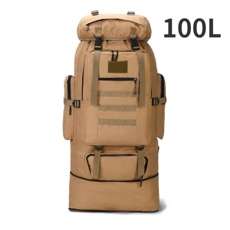 80L/100L  Mountaineering Bag Climb Bag Tactical Backpacks Large Backpack Outdoors Hiking Camping Travel Bags Beargoods