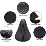 Gel Padded Bike Seat Cushion, Soft Gel Pad Bicycle Saddle Cover for Men & Women, Indoor Outdoor Cycling Comfort Accessory Beargoods
