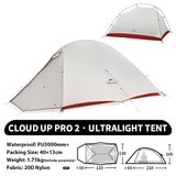Naturehike Cloud Up 1 2 3 Person Camping Tent Ultralight Waterproof Trekking Tents Hiking Backpacking Shelter Tent Travel Tent Beargoods