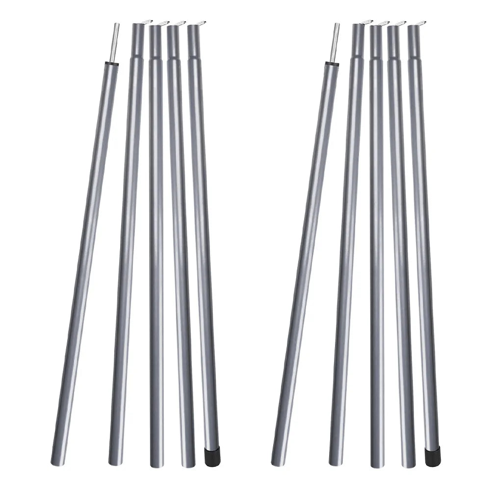 2m Telescopic Tent Poles Set of 2 Lightweight Adjustable Trekking Camping Collapsible Poles for Walking Canopy Hiking Beargoods