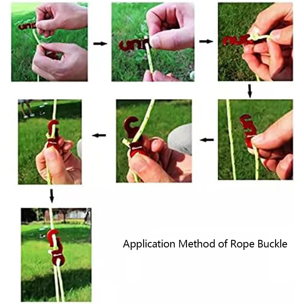 Camping Rope Reflective Outdoor Guy Lines with Aluminum Guyline Adjuster Tensioners Tent Tie Downs for Hiking Backpacking Tarp Beargoods